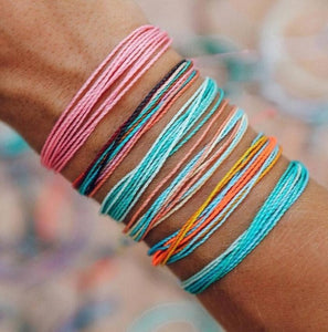 New Fashion Simple Color String Beach Woven Knot Bracelet Bracelet Set Bohemian Thread Bracelet Retro Handmade Boho