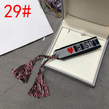 Load image into Gallery viewer, 2019 Hot Fashion Multi-color Woven Stretch Hand Strap Cotton Embroidery Charm Letter Bracelet Woven Fringed Bracelet For Women