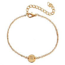 Load image into Gallery viewer, Ailodo Fashion Gold Color Letter Bracelet For Women Silver Adjustable Name Bracelets Jewelry Female Gift Pulseras Mujer LD061