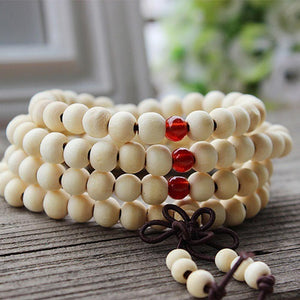 6 mm 108 Prayer Beads Wooden Red Sandalwood Buddhist Buddha Beads Meditation Mala Bracelet Bangle Necklace