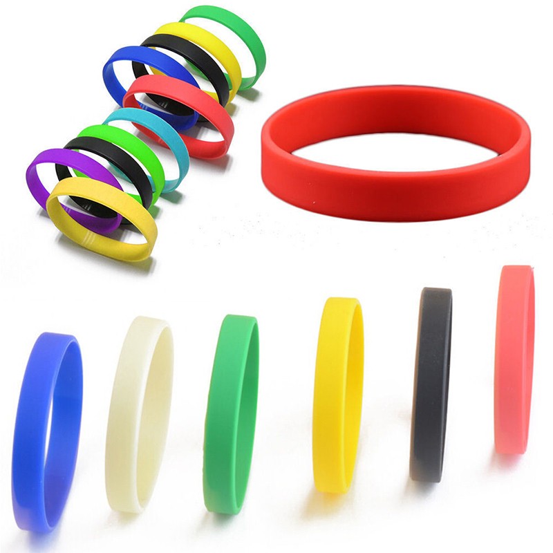 New 12 Colors Sport Silicone Rubber Bracelet Rubber Wristband Men And Women New