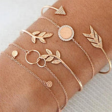 Load image into Gallery viewer, 30 Style Boho Bangle Elephant Heart Shell Star Moon Bow Map Crystal Bead Bracelet Women Charm Party Wedding Jewelry Accessories