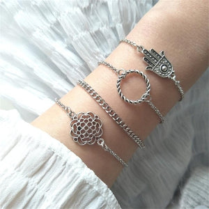 30 Style Boho Bangle Elephant Heart Shell Star Moon Bow Map Crystal Bead Bracelet Women Charm Party Wedding Jewelry Accessories