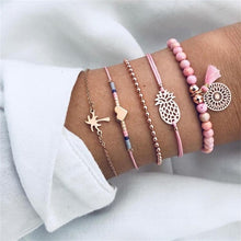 Load image into Gallery viewer, 30 Style Boho Bangle Elephant Heart Shell Star Moon Bow Map Crystal Bead Bracelet Women Charm Party Wedding Jewelry Accessories