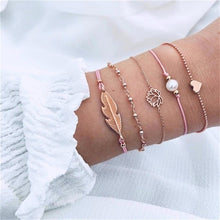 Load image into Gallery viewer, 30 Style Boho Bangle Elephant Heart Shell Star Moon Bow Map Crystal Bead Bracelet Women Charm Party Wedding Jewelry Accessories